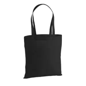 Image of Westford Mill Premium Cotton Tote Bag (One Size) (Black)