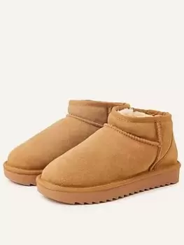 Image of Accessorize Mini Suede Boot, Brown, Size 41, Women