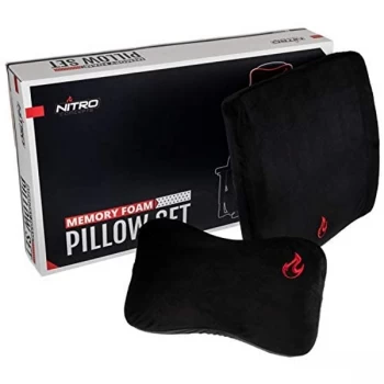 Image of Nitro Concepts Memory Foam Pillow Set - Black/Red