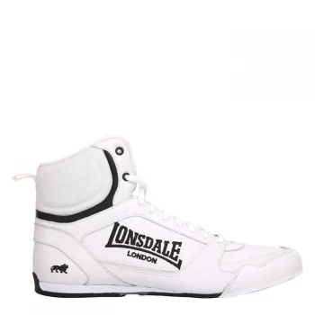 Image of Lonsdale Mens Boxing Boots - White/Black
