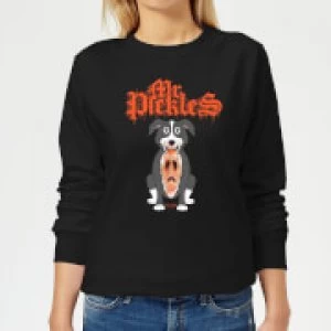 Image of Mr Pickles Ripped Face Womens Sweatshirt - Black