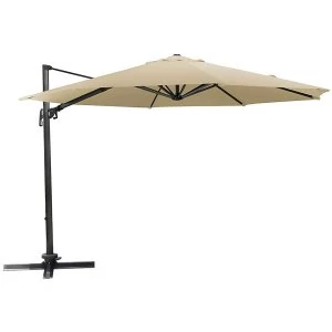 Image of Charles Bentley Extra Large Round Garden Parasol - Beige
