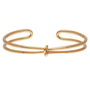 Image of Ladies Olivia Burton Gold Plated Knot Cuff Bangle