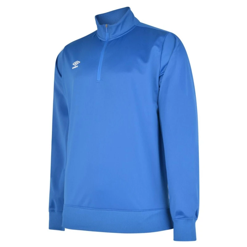 Image of Umbro Umbro Men Club Essential Half Zip Sweatshirt in Blue Size: Small Blue S Male 5063107674951