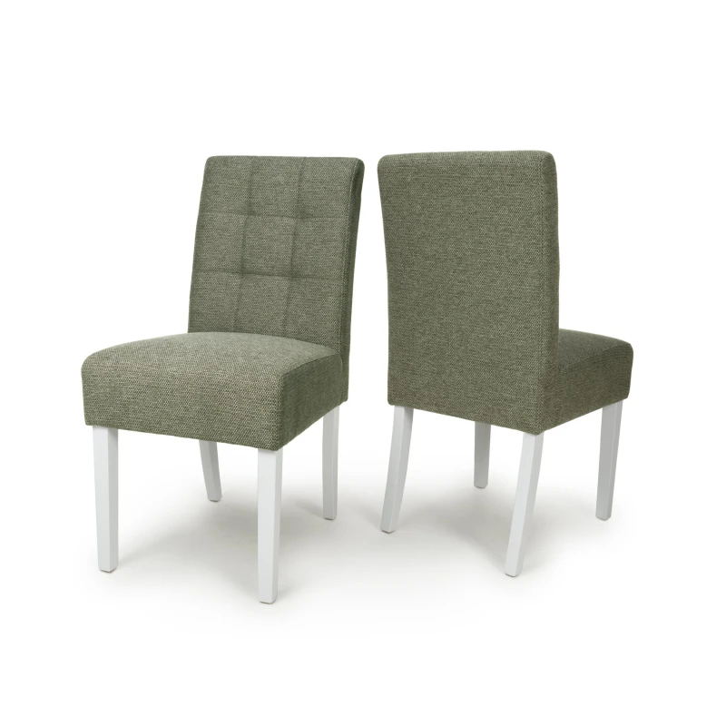 Image of Shankar Set of 2 Moseley Weave Green Dining Chairs Green - White unisex 58x92x45