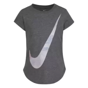 Image of Nike Swoosh Rise T Shirt Infant Girls - Grey