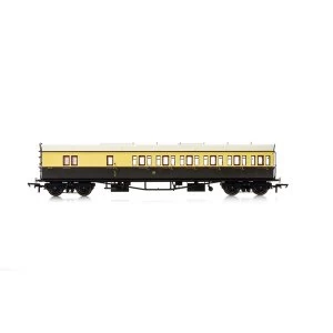 Image of Hornby GWR Collett 57' Bow Ended D98 4972 Six Compartment Brake Third (Right Hand) Era 3 Model Train