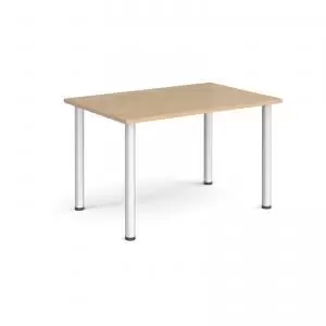 Image of Rectangular silver radial leg meeting table 1200mm x 800mm - kendal