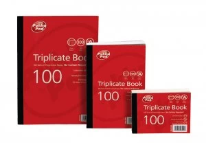 Image of Value Triplicate Book Plain Ruled 216x130mm PK5