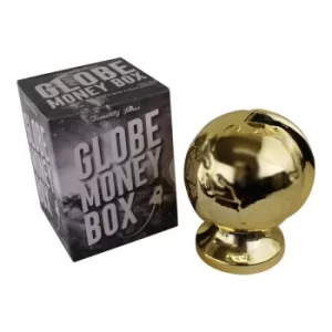 Image of Metallic Gold Ceramic Globe Style Money Box