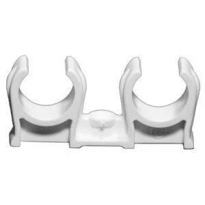 Image of Plumbsure Double Pipe Clip Dia22mm Pack of 10