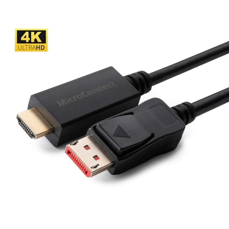 Image of Microconnect MC-DP-HDMI-10004K DisplayPort cable 10 m Black