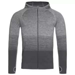 Image of Stedman Mens Active Seamless Raglan Jacket (XL) (Light Grey Transition)
