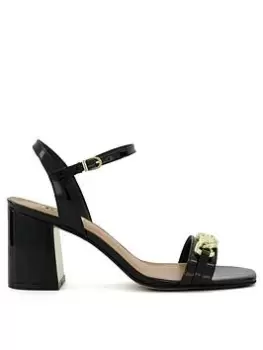 Image of Dune London Manual Heeled Sandals, Black, Size 3, Women