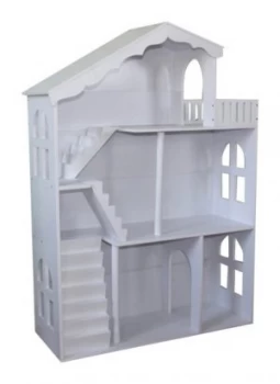 Image of Liberty House Toys Doll House Bookshelf Balcony White.