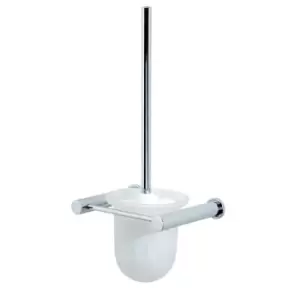 Image of Showerdrape Wall Mounted Chrome / Glass Infinity Toilet Brush & Holder