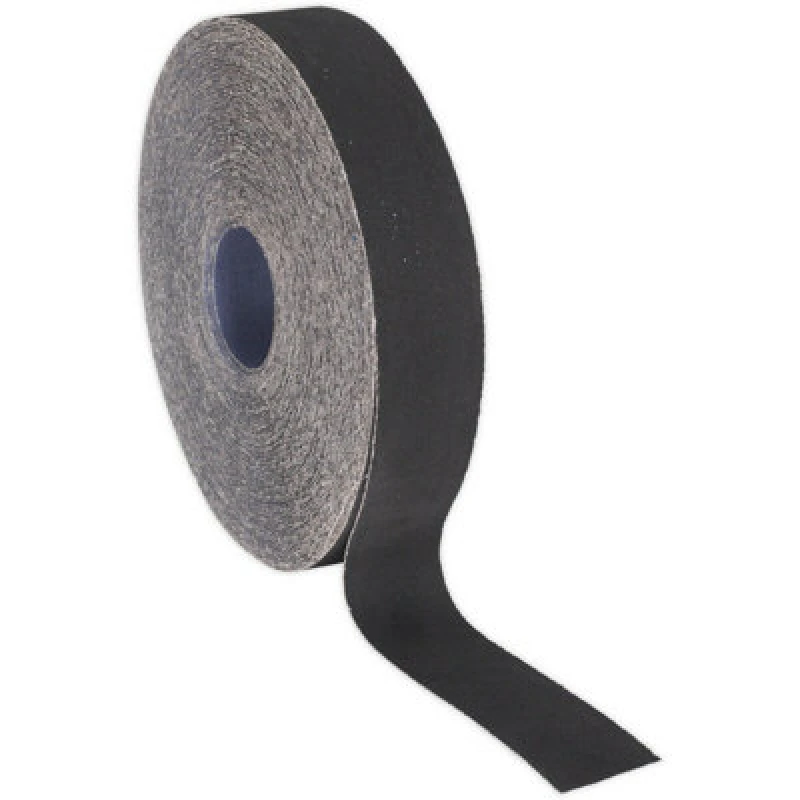 Image of Loops Blue Twill Emery Roll - 25mm x 50m - Flexible & Tear Resistant - 120 Grit Multi
