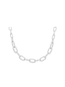 Image of Bibi Bijoux Silver 'Courage' Chunky Chain Necklace, Silver, Women