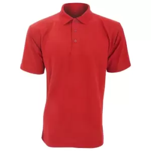 Image of UCC 50/50 Mens Plain PiquA Short Sleeve Polo Shirt (XL) (Red)
