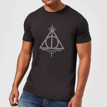 Image of Harry Potter Deathly Hallows Mens T-Shirt - Black - 5XL