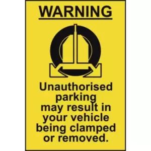 Image of Clamping Warning Sign - Sign - PVC (200 x 300mm)
