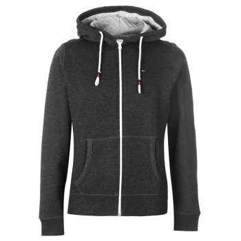 Image of Tommy Jeans Original Flag Basic Zip Hoodie - Black