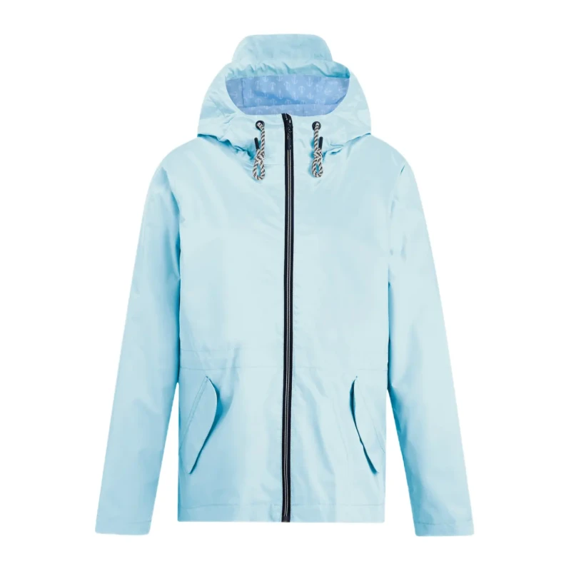 Image of Regatta Womens Bayletta Hooded Waterproof Jacket in Baby Blue Size: 24 Baby Blue Female 24