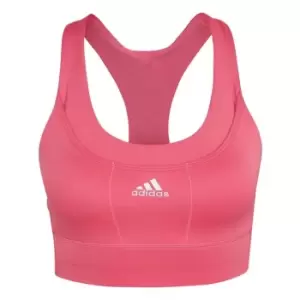 Image of adidas Running Medium-Support Pocket Bra Womens - Pink