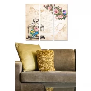 Image of MDF9047892 Multicolor Decorative MDF Painting (3 Pieces)