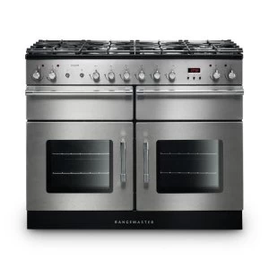 Image of Rangemaster ESP110DFFSS/C (121340) Esprit 110 Dual Fuel Range Cooker, Stainless/Chrome