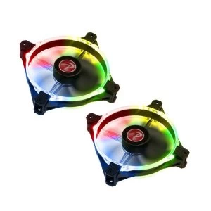 Image of Raijintek Macula 12 Rainbow RGB LED Fan Set of 2 - 120mm