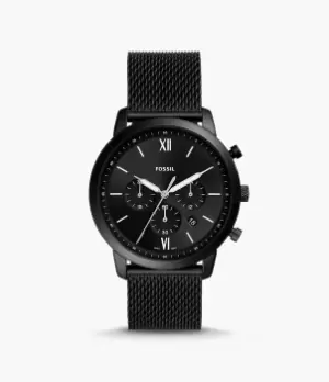 Image of Fossil Men Neutra Chronograph Black Stainless Steel Mesh Watch