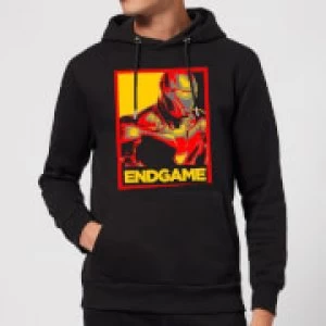 Image of Avengers Endgame Iron Man Poster Hoodie - Black