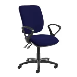 Image of Dams MTO Senza High Back Operator Chair with Fixed Arms - Slip Grey