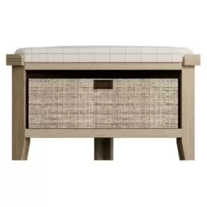 Image of Downtown Hexham Corner Hall Bench, Wool