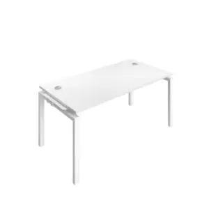 Image of Telescopic 1 Person Bench Extension 1400 X 800 Cable Port White - White