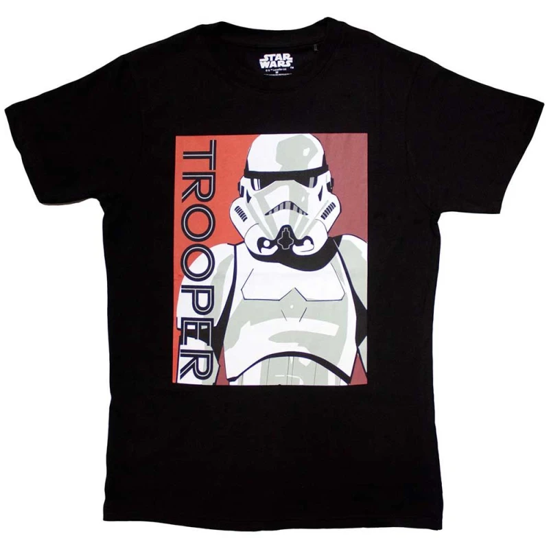 Image of Star Wars Trooper Card T Shirt Black unisex