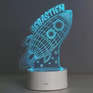 Image of Personalised Rocket Colour-Changing Night Light