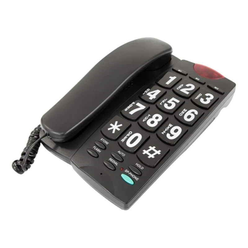 Image of Benross Jumbo Button Telephone & LED Light - Black 44579