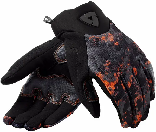 Image of REV'IT! Continent Wind Breaker Gloves Black Orange Size XL