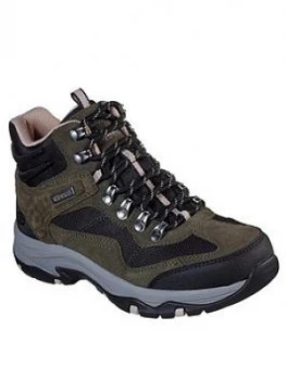 Image of Skechers Trego Walking Lace Up Ankle Boot - Olive/Black