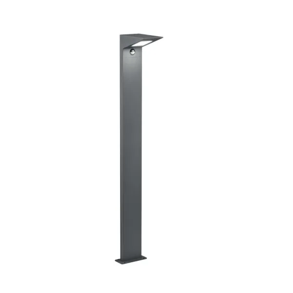 Image of Nelson Modern 100cm Outdoor Bollard Anthracite 3000K IP54 with PIR
