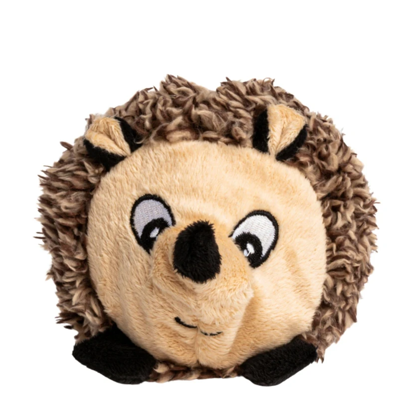 Image of Fab Dog Hedgehog Squeaky Dog Ball Dark Brown