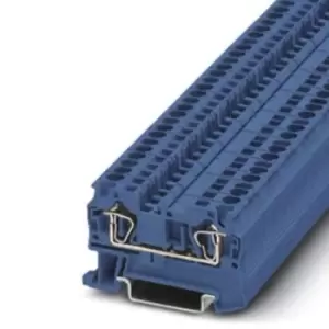 Image of Phoenix Contact St 4 Bu Terminal Block, Din Rail, 2Pos, 10Awg