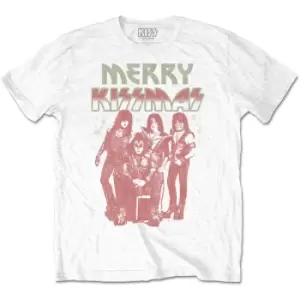 Image of KISS - Merry Kissmas Unisex XX-Large T-Shirt - White