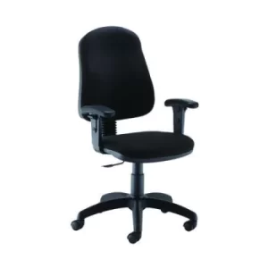 Image of Jemini Teme Medium Back Chair with Adjustable Arms 640x640x1010-1140mm Black KF822752