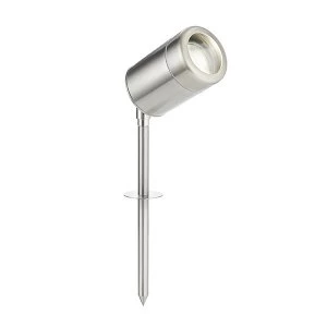 Image of Outdoor Spike IP65 7W Marine Grade Brushed Stainless Steel & Clear Glass