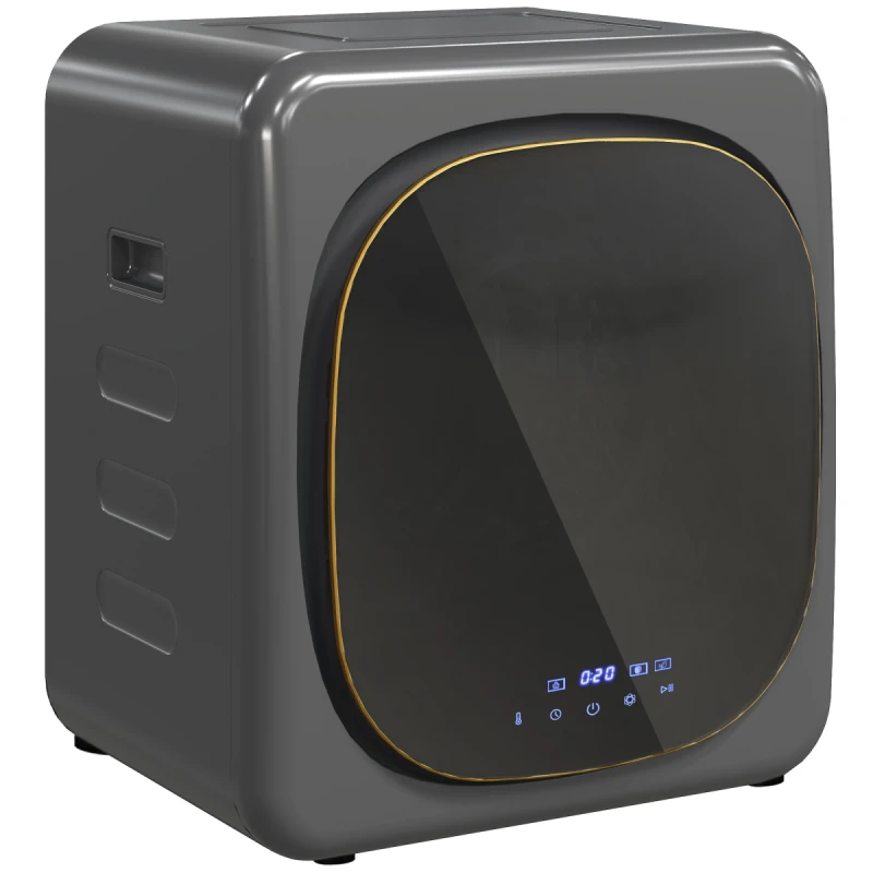 Image of HOMCOM HOMCOM 4kg 800W Vented Tumble Dryer with Deodorize, Smart Mode - Grey