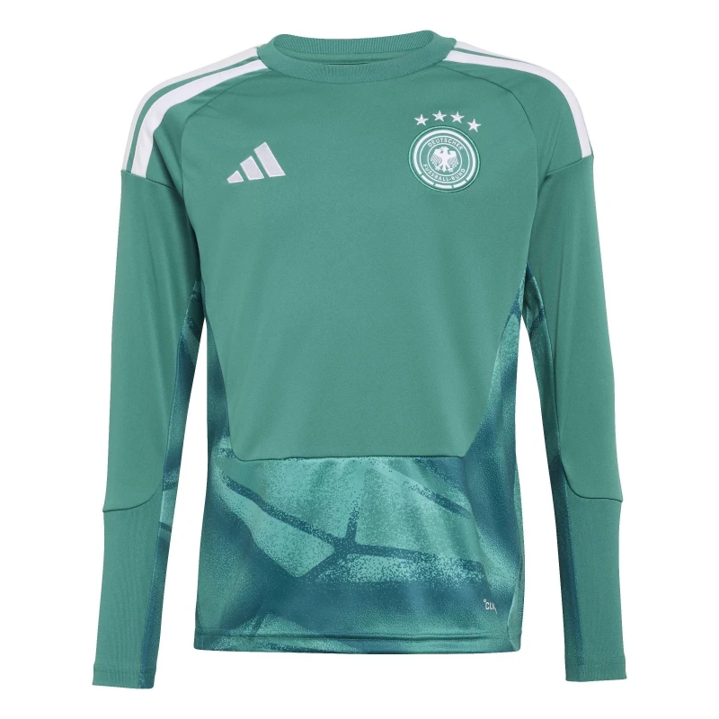 Image of adidas Germany Goalkeeper Shirt World Cup 2026 Juniors Green/White unisex 9-10 Years