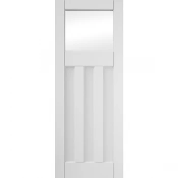 Image of JELD-WEN Curated Deco White Primed 1 Light Clear Glazed Internal Door - 1981mm x 838mm (78 inch x 33 inch)